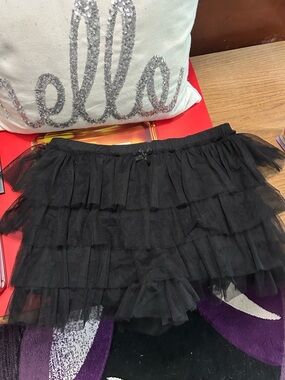 Black Tiered Tulle Skirt - Women